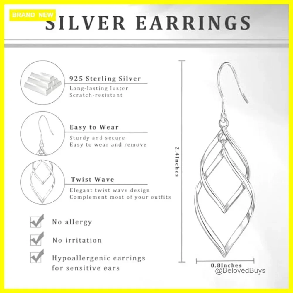 Sterling Silver 14k Gold Plated Double Linear Drop Dangle Earrings